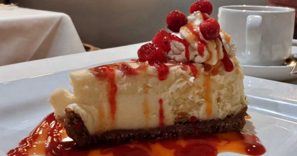 Plated gourmet dessert served at a fine dining restaurant in Charleston SC.